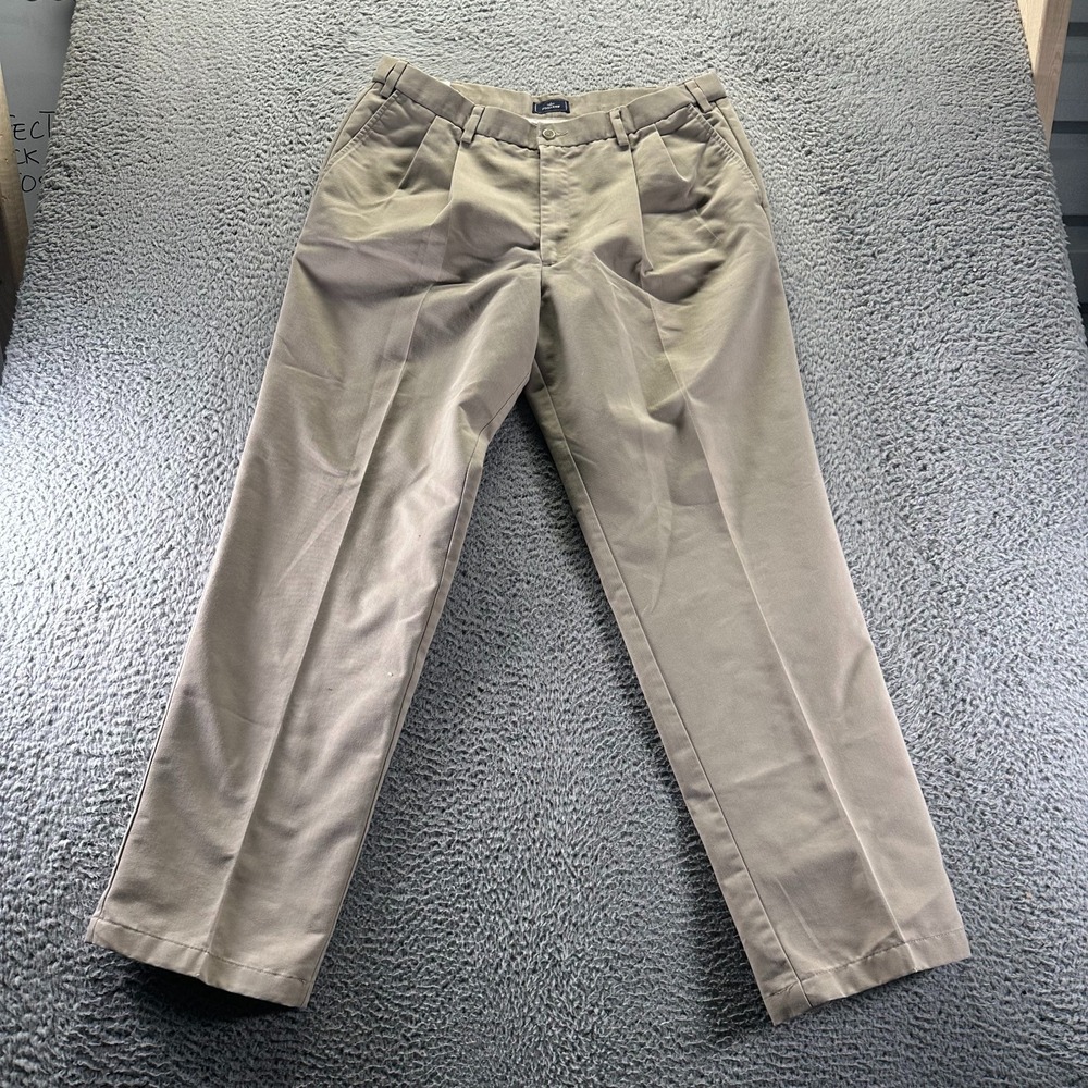 Dockers Pant Mens 36x32 Brown Cotton Khakis Straight Classic Utility Workwear